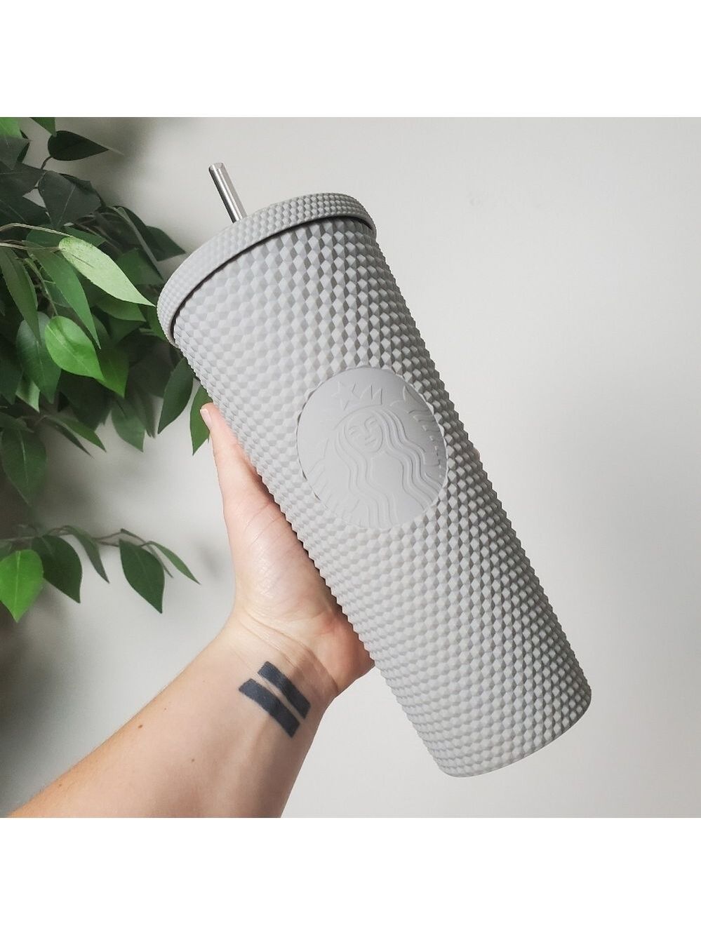 Starbucks Indonesia Matte Gray Studded Tumbler 24oz